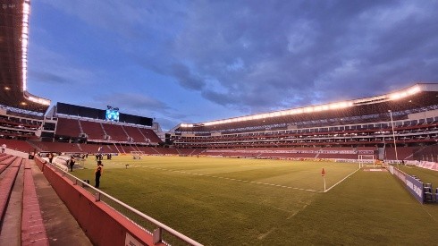 Liga no tuvo un gran marco de público en su último partido en Copa Sudamericana. Foto: API