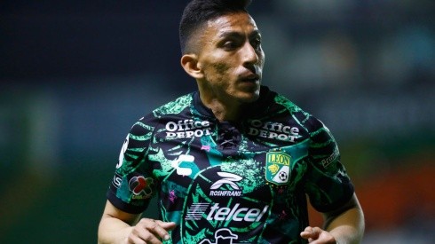 LEON, MEXICO - MARCH 01: Angel Mena of Leon view on during the 8th round match between Leon and Monterrey as part of the Torneo Grita Mexico C22 Liga MX at Leon Stadium on March 1, 2022 in Leon, Mexico. (Photo by Leopoldo Smith/Getty Images)-Not Released (NR)