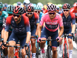 Carapaz sigue liderando la general del Giro. Foto: @INEOSGrenadiers