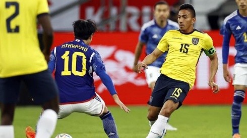 Ángel Mena en un amistoso con la selección ecuatoriana. Foto:  Getty Images.