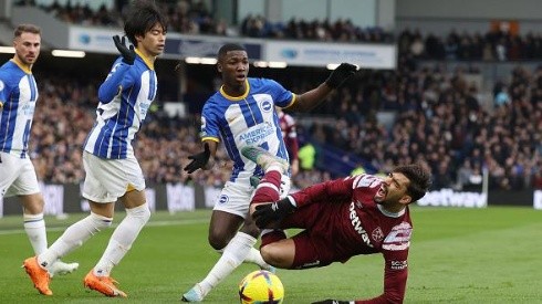 Moisés Caicedo en el Brighton de la Premier League. Foto: Getty Images.